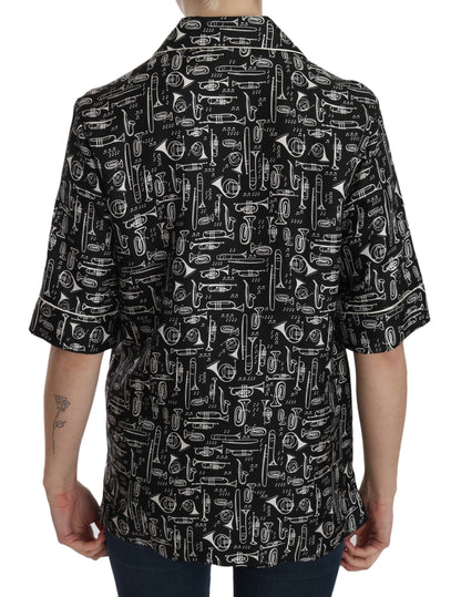 Top con cuello de seda para instrumentos musicales