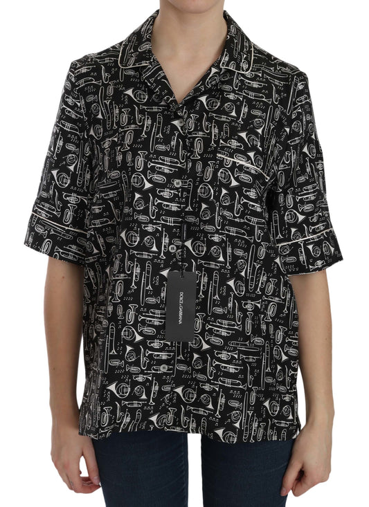 Top con cuello de seda para instrumentos musicales