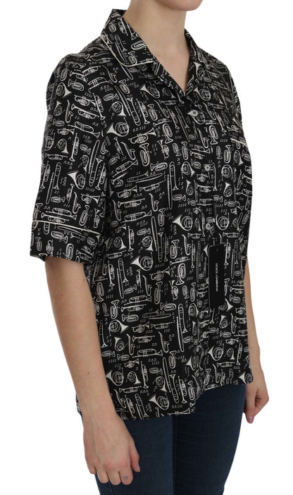Top con cuello de seda para instrumentos musicales