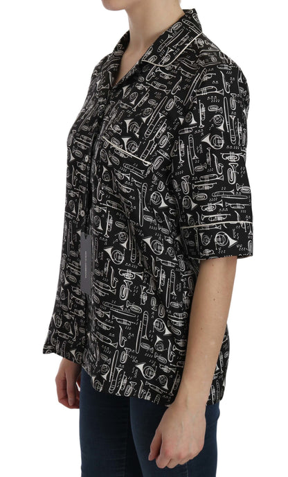 Top con cuello de seda para instrumentos musicales