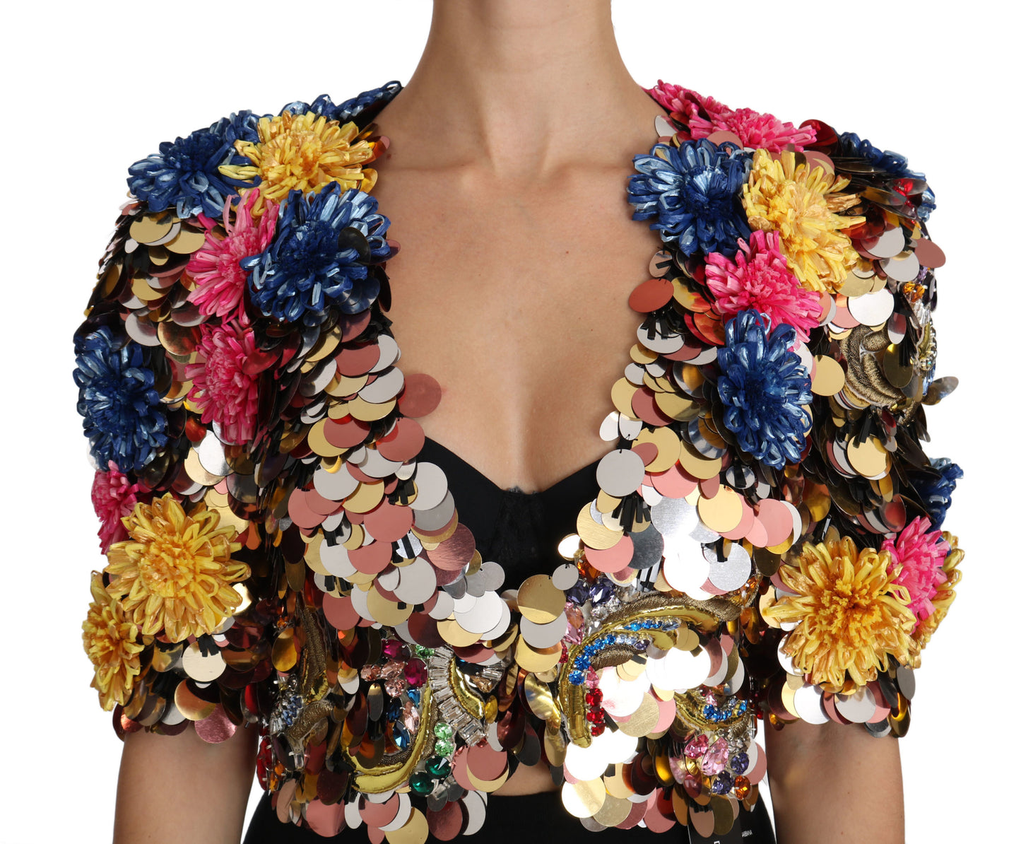 Chaqueta corta con cristales de Sicilia Enchanted