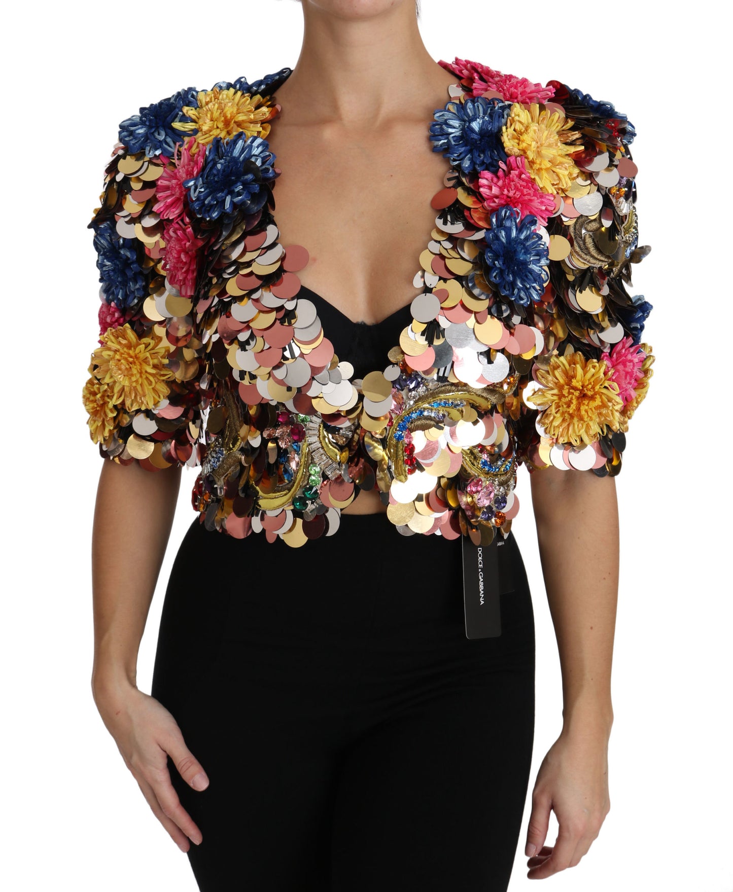 Chaqueta corta con cristales de Sicilia Enchanted