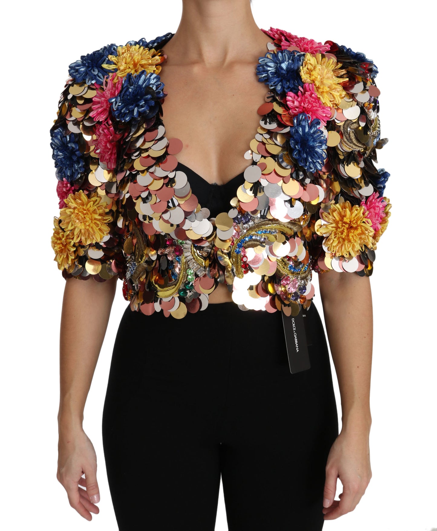 Chaqueta corta con cristales de Sicilia Enchanted