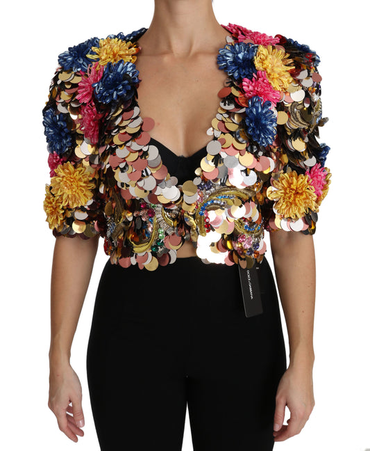 Chaqueta corta con cristales de Sicilia Enchanted