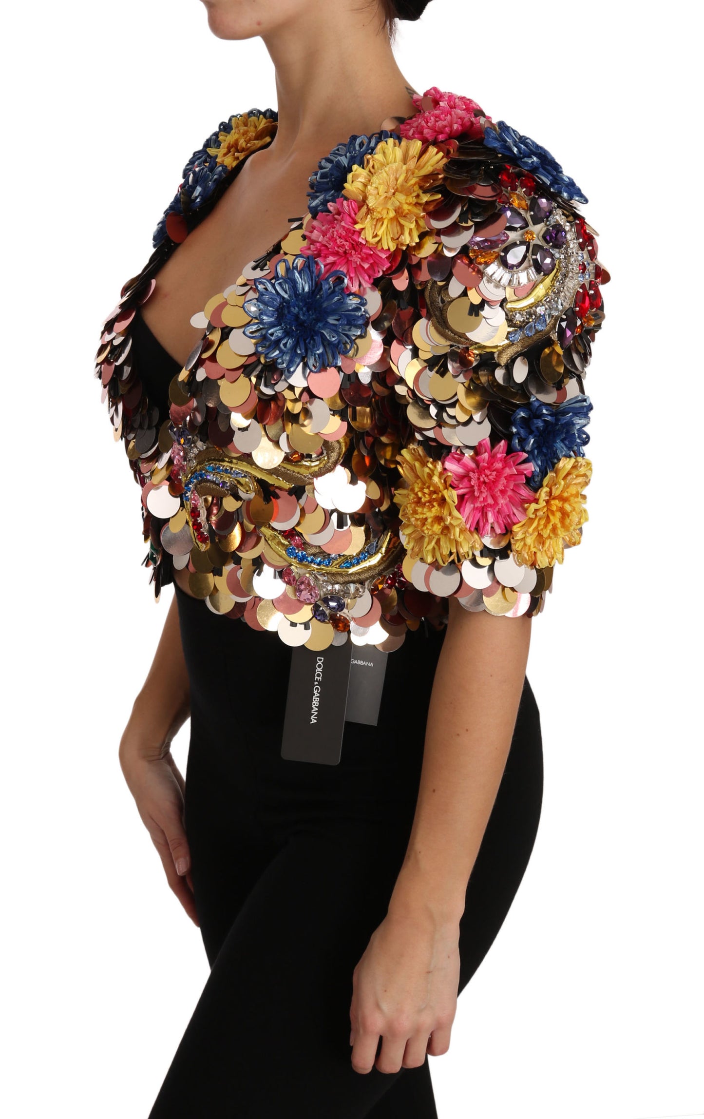 Chaqueta corta con cristales de Sicilia Enchanted