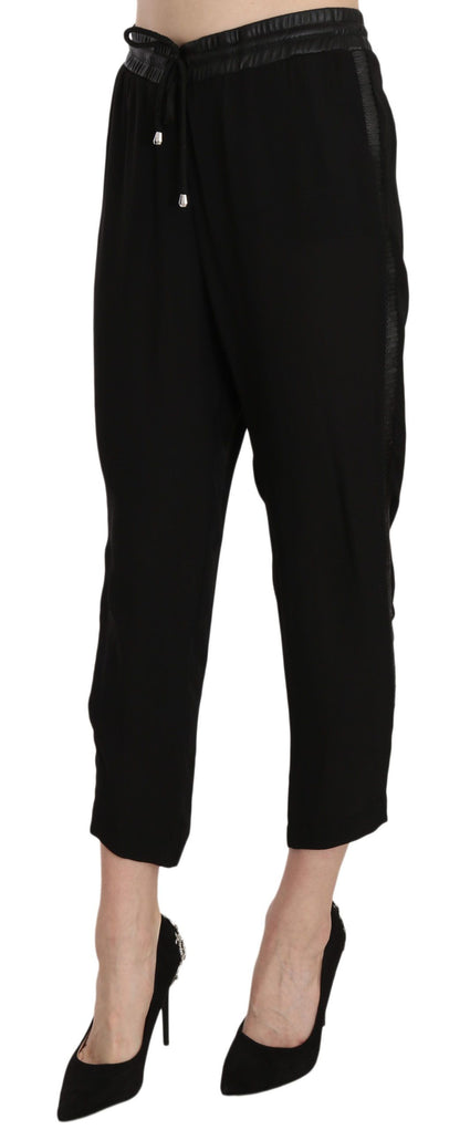 Pantalones cortos elegantes de cintura alta en negro elegante