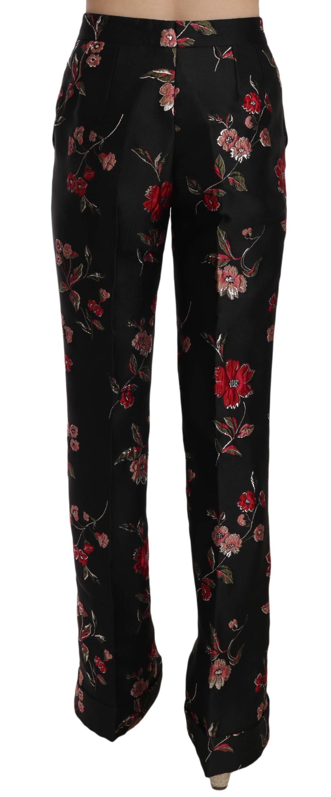 Pantalones elegantes de corte bota con estampado floral