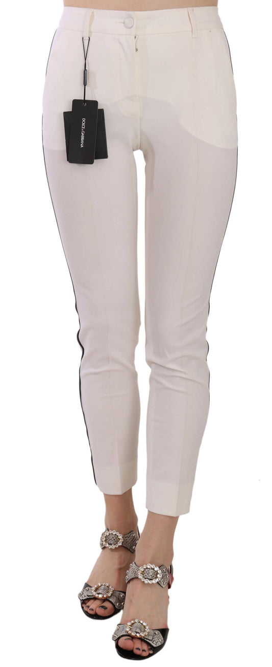 Elegantes pantalones cortos de lana con rayas laterales