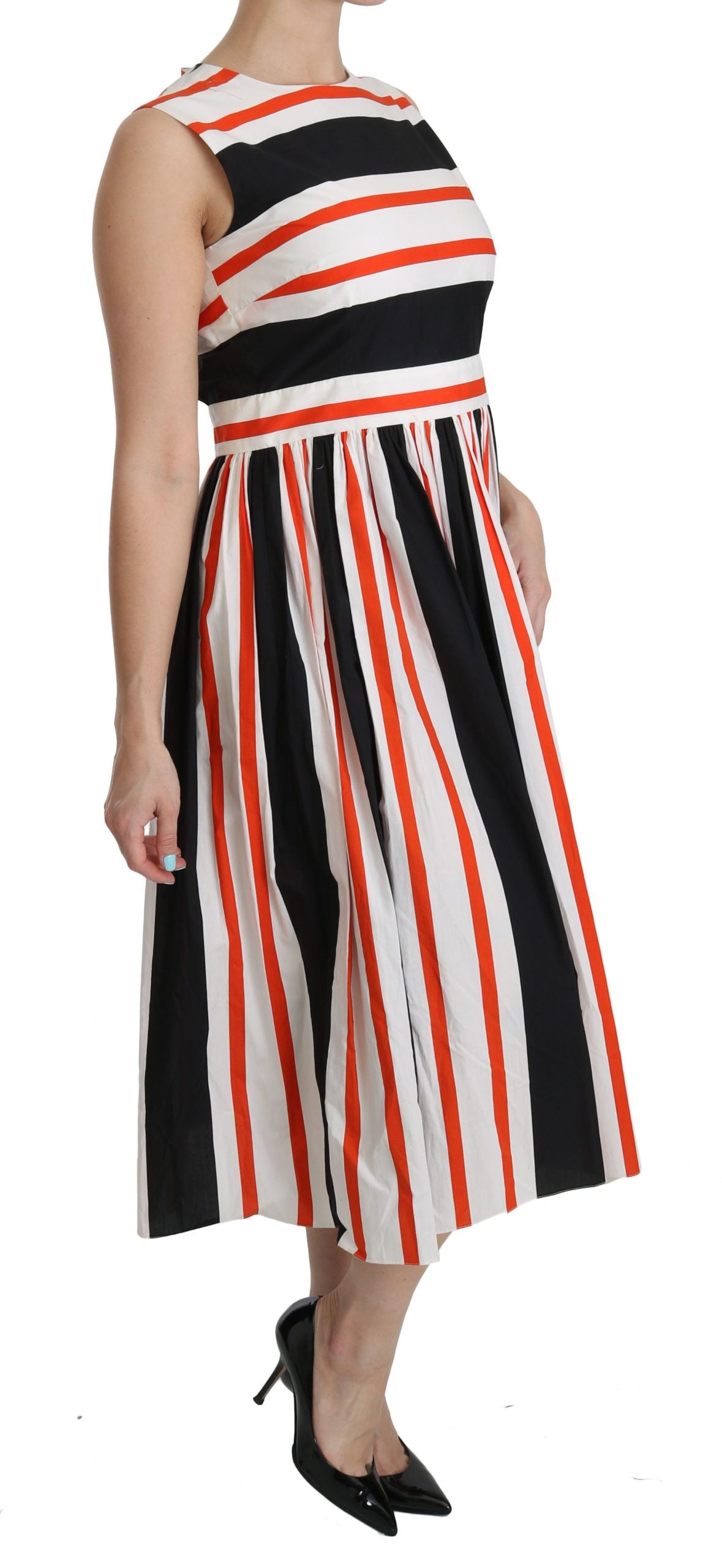 Vestido midi plisado de corte A