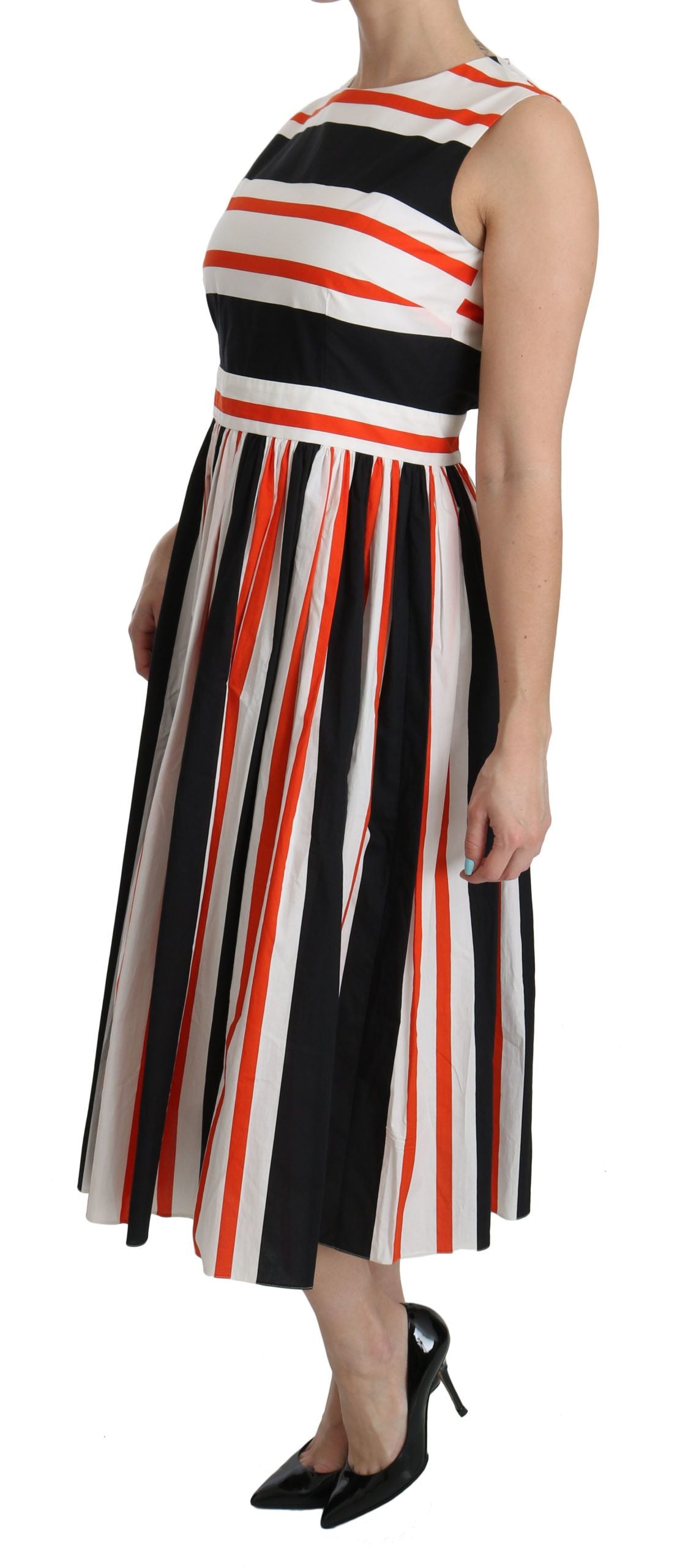 Vestido midi plisado de corte A