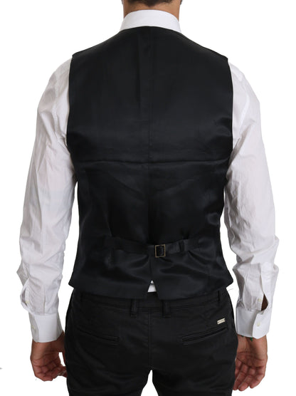 Chaleco elegante de vestir formal de mezcla de lana azul