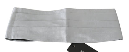 Elegante fajín de seda gris
