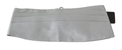 Elegante fajín de seda gris