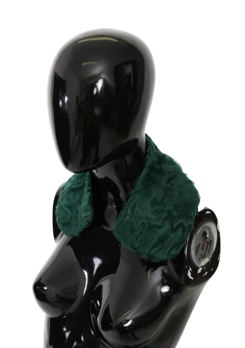 Elegante bufanda de piel de cordero en un verde exuberante