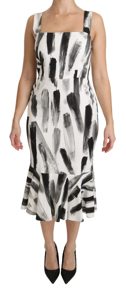 Vestido midi elegante monocromático