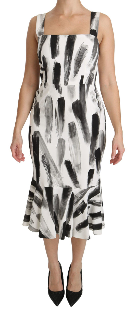 Vestido midi elegante monocromático