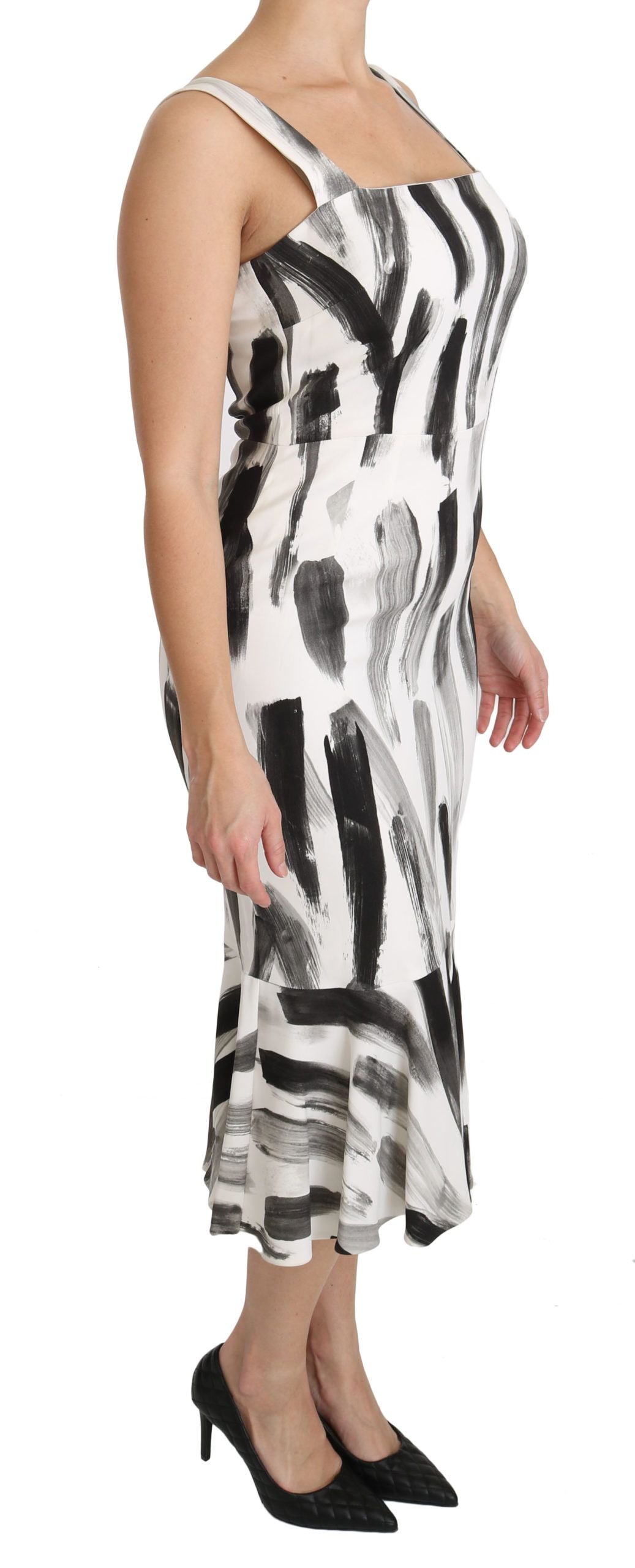 Vestido midi elegante monocromático