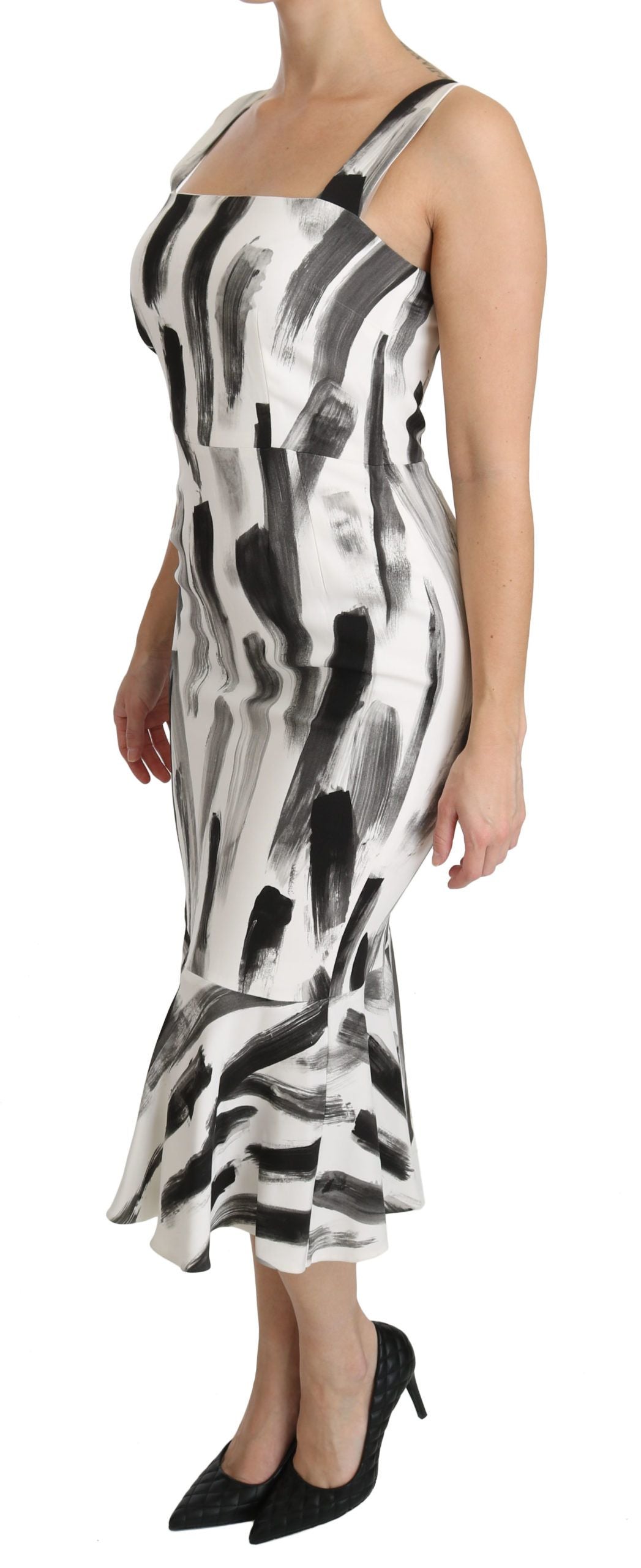 Vestido midi elegante monocromático