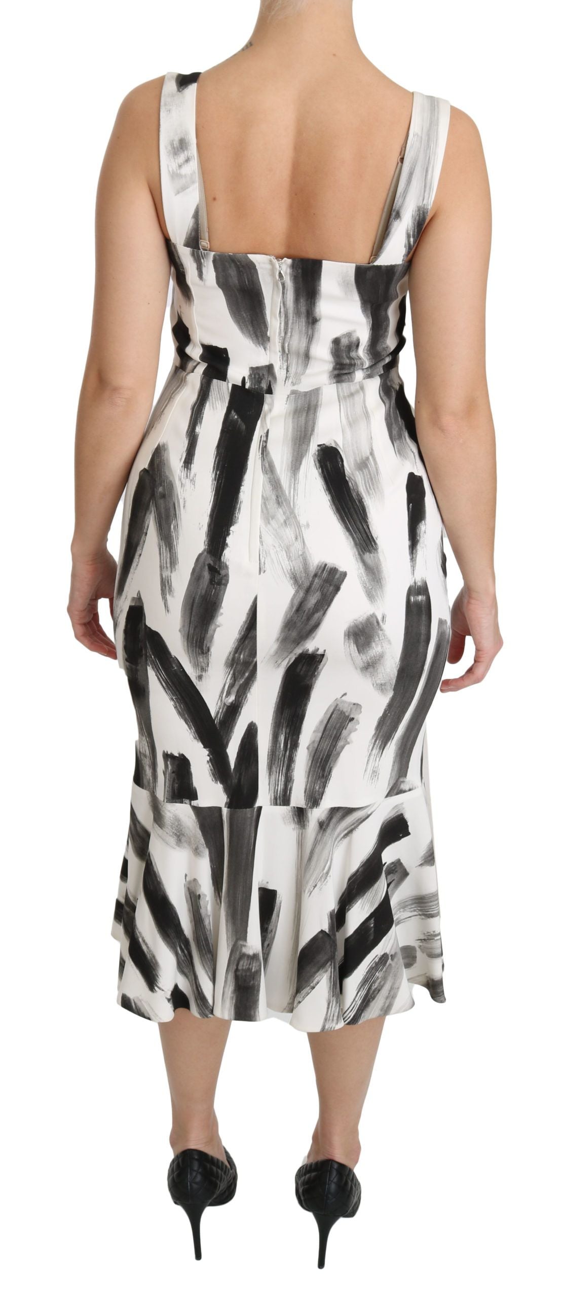 Vestido midi elegante monocromático