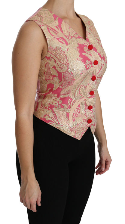 Elegante camiseta sin mangas con cuello en V en mezcla de seda