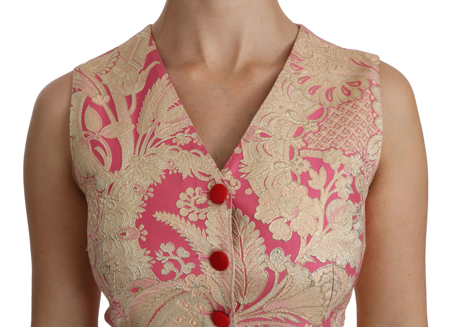Elegante camiseta sin mangas con cuello en V en mezcla de seda