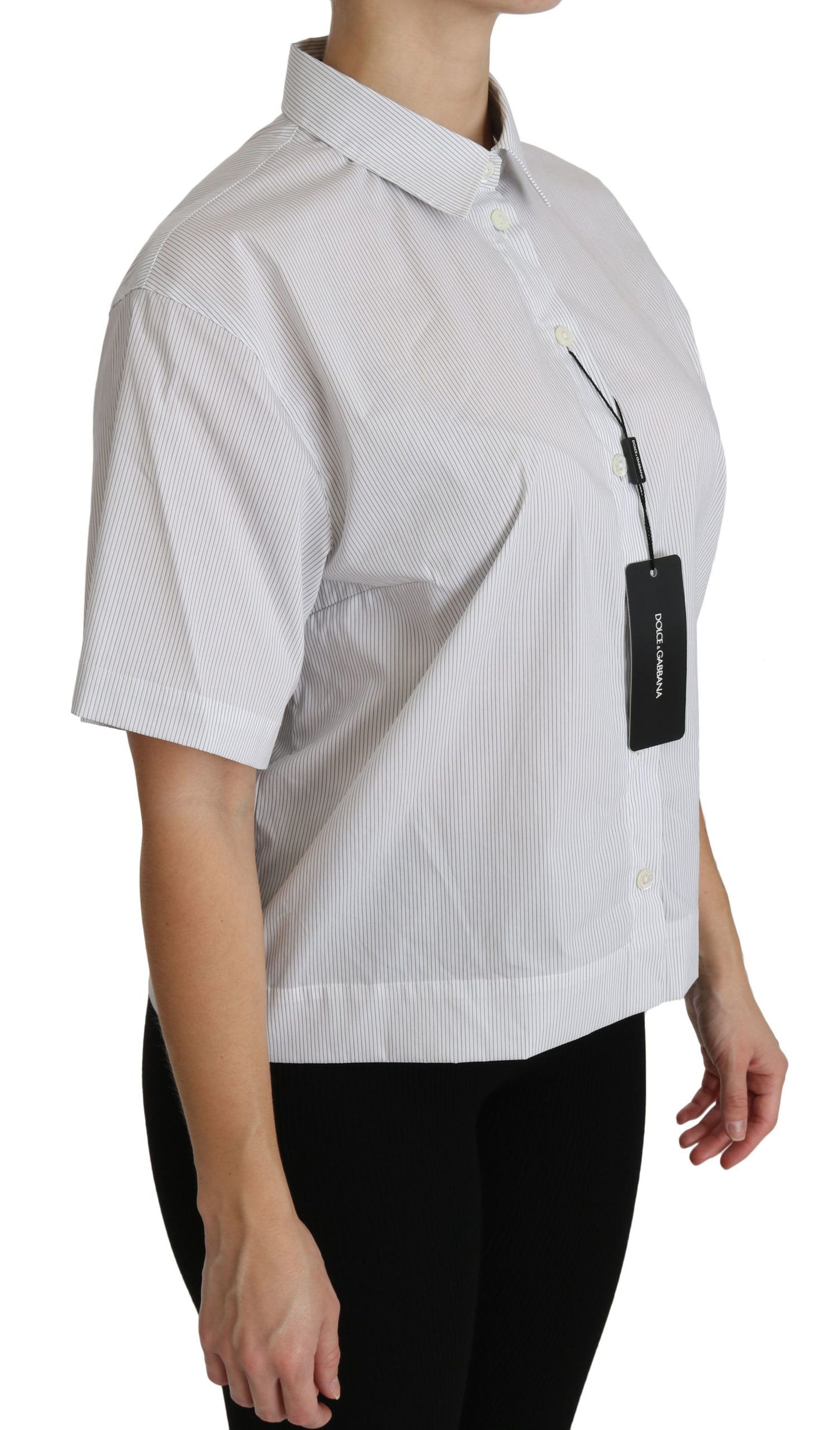 Elegante polo de algodón blanco