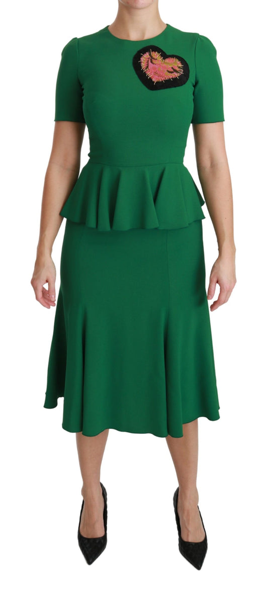 Vestido midi de sirena verde encantado