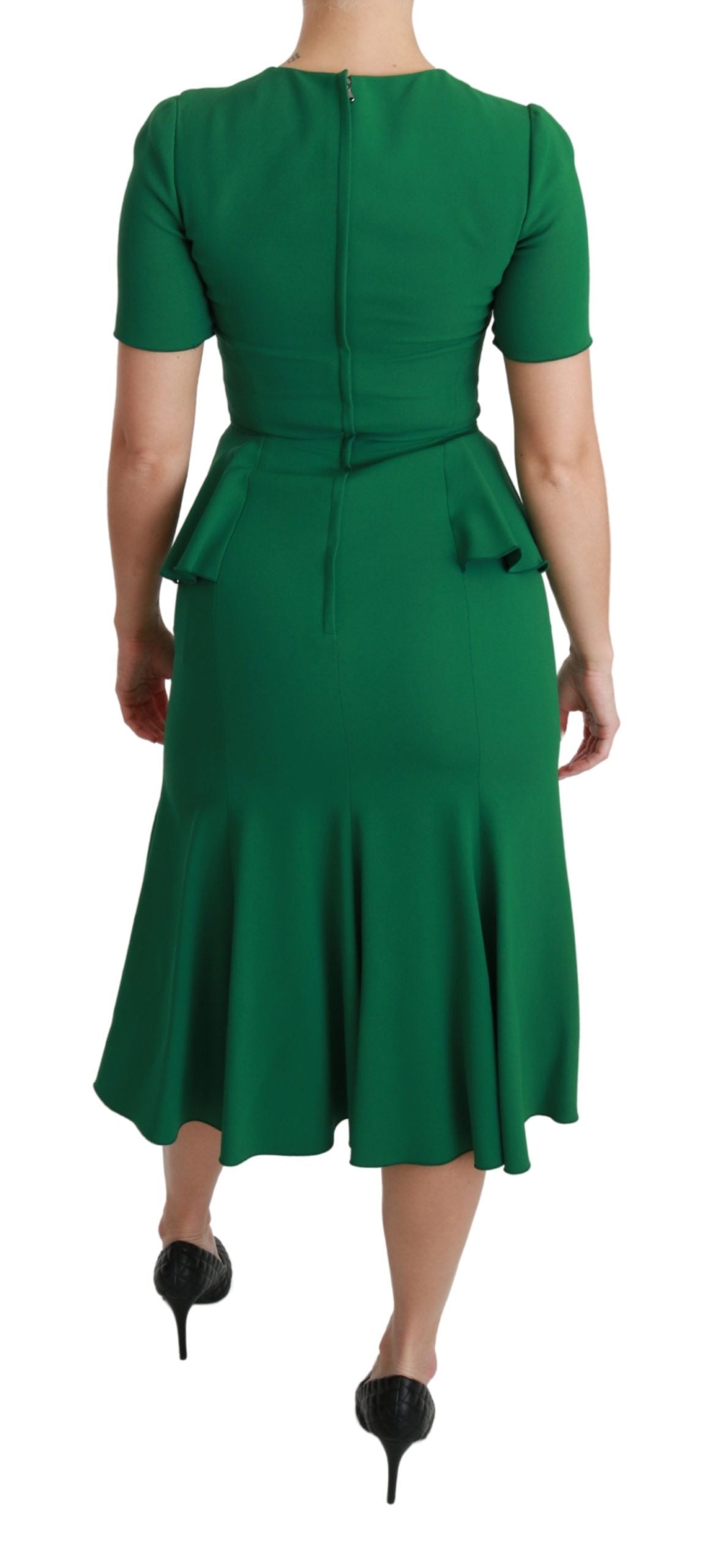 Vestido midi de sirena verde encantado