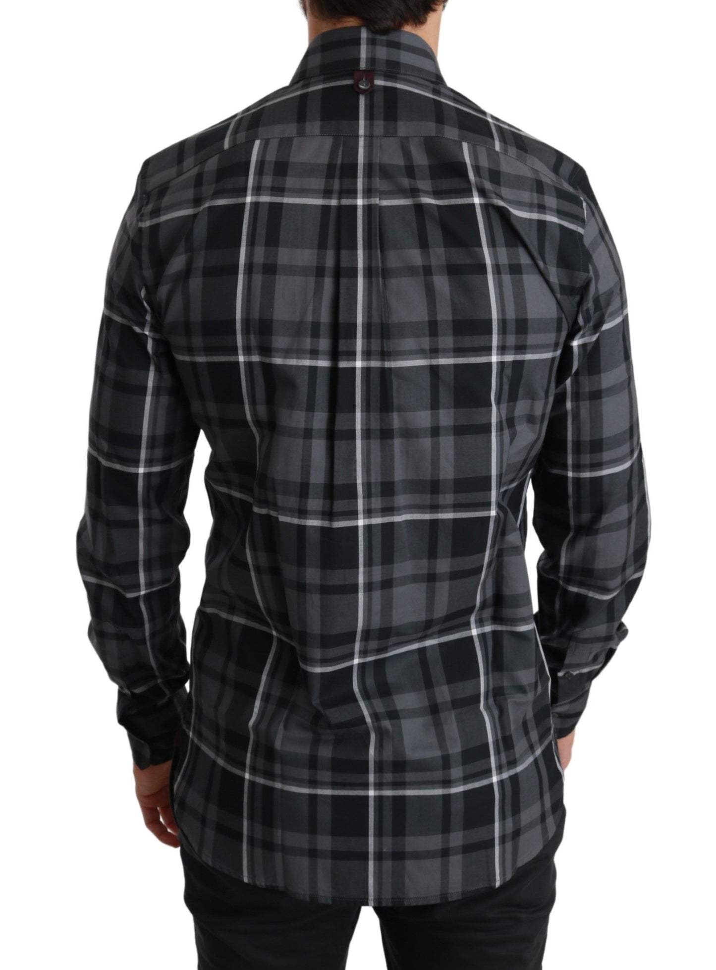 Camisa de vestir elegante de Martini a cuadros grises