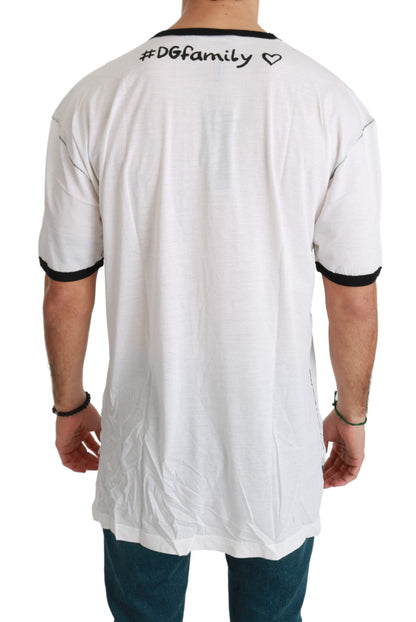 Elegante camiseta blanca de mezcla de seda para hombre