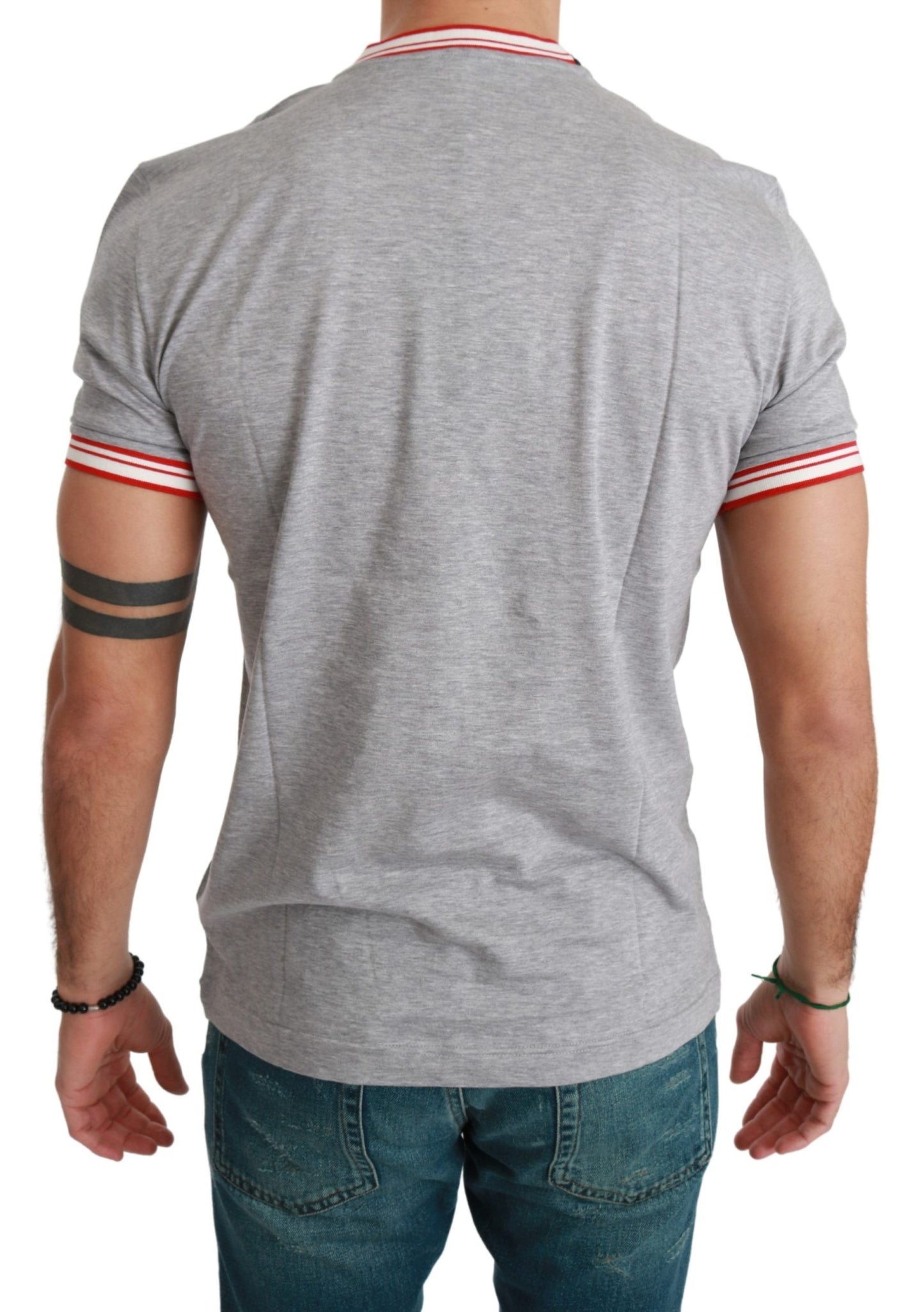 Camiseta elegante de algodón gris con motivo del Año del Cerdo