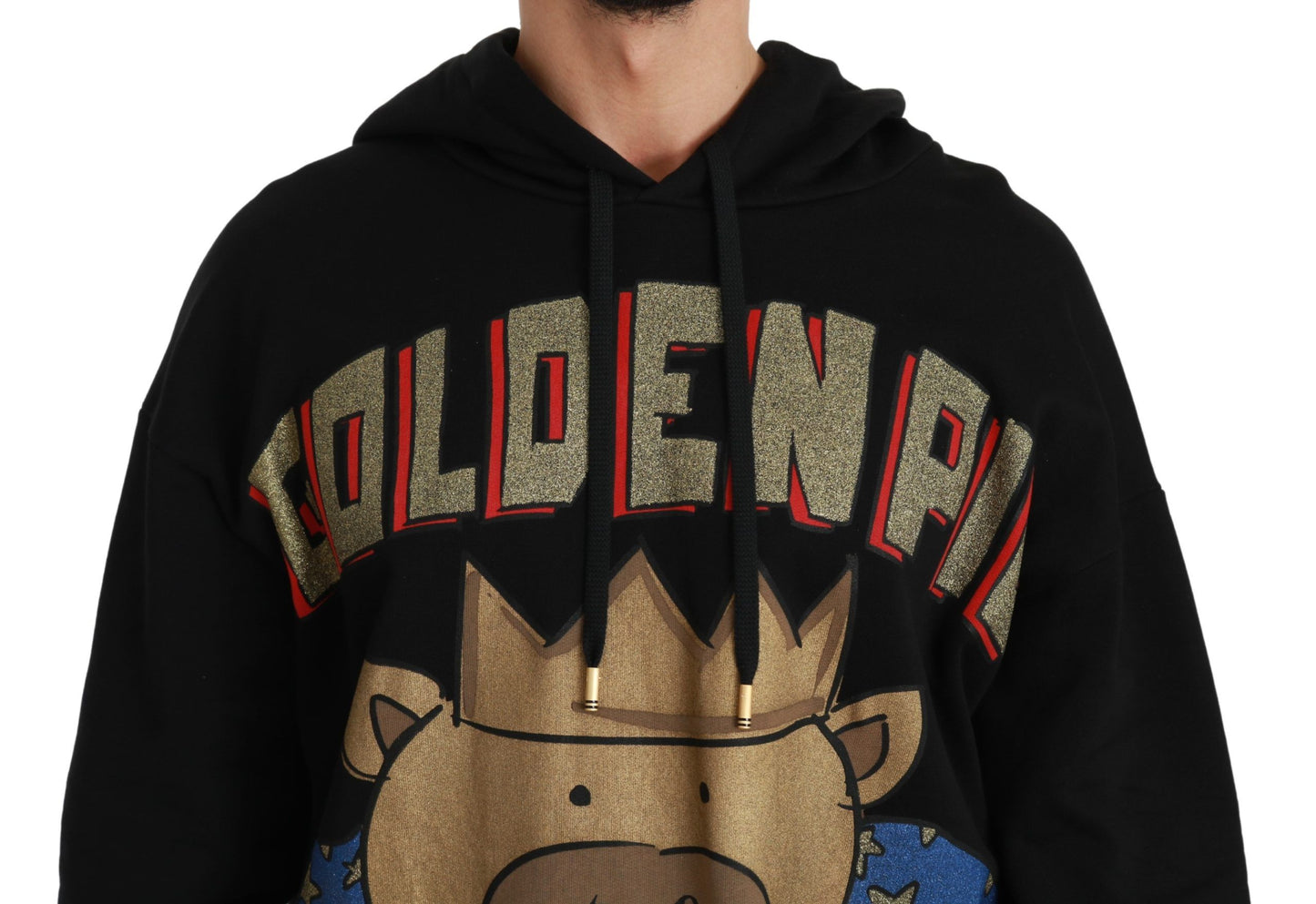 Elegante jersey con capucha y motivo regio