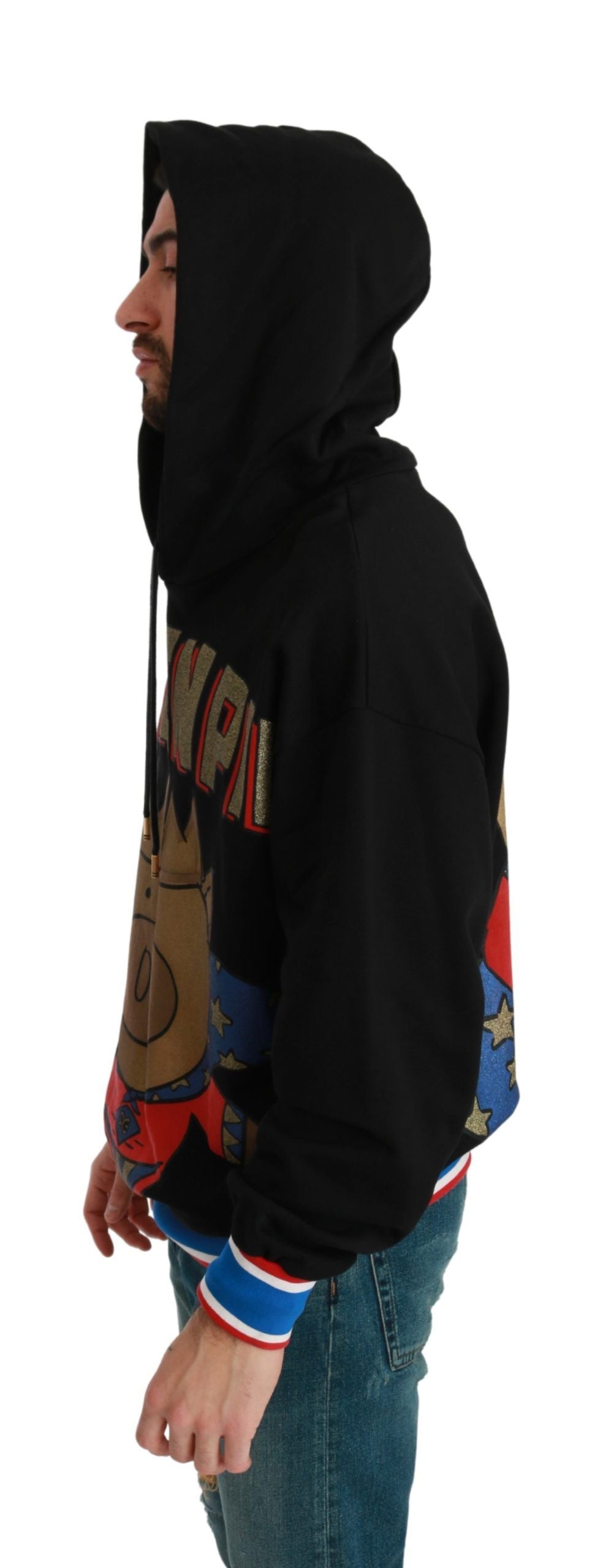 Elegante jersey con capucha y motivo regio