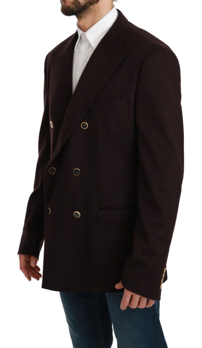 Elegante blazer de cachemir Taormina color burdeos