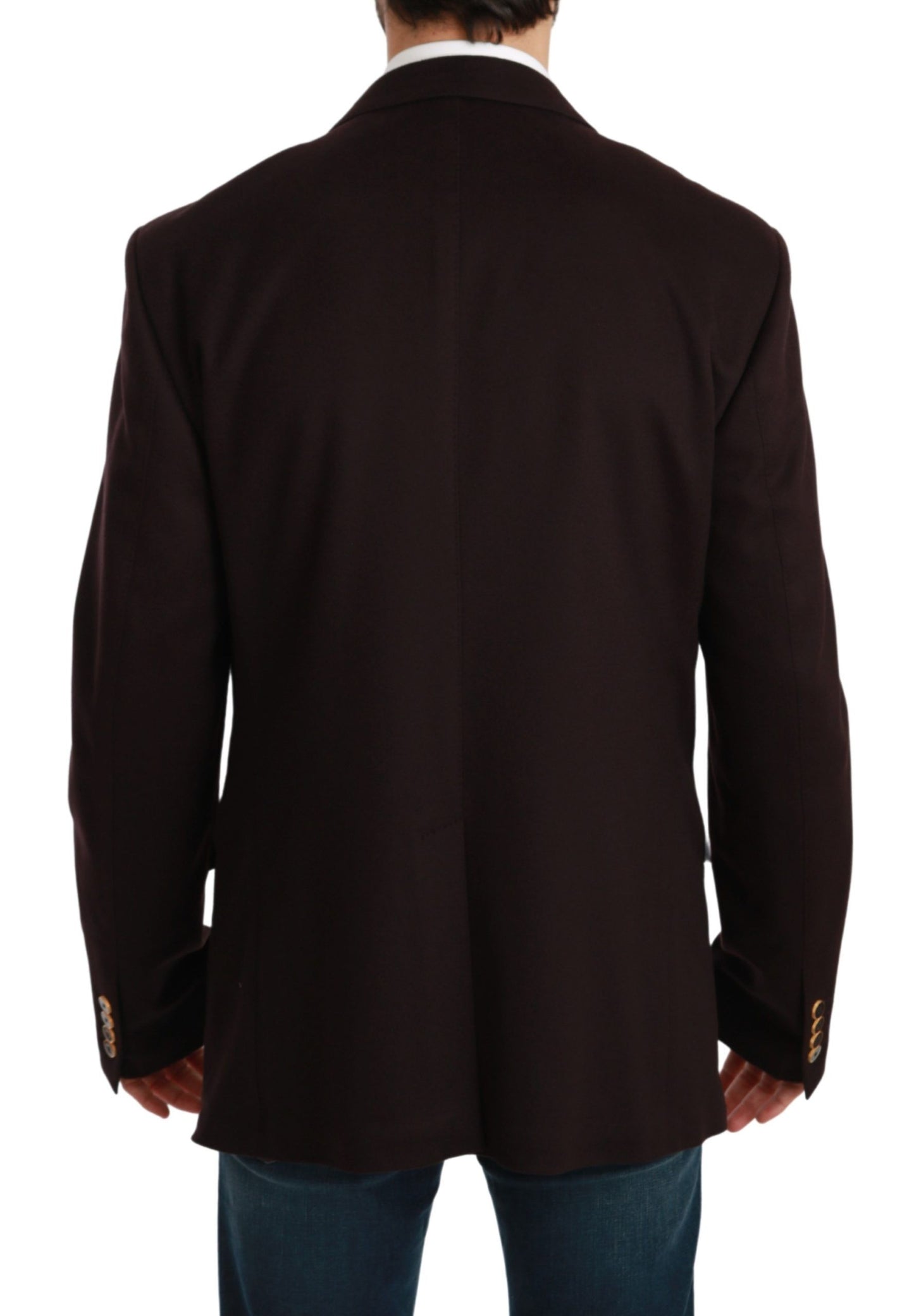 Elegante blazer de cachemir Taormina color burdeos