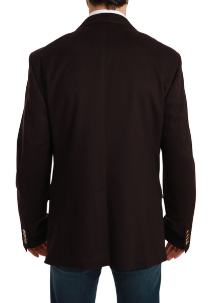 Elegante blazer de cachemir Taormina color burdeos