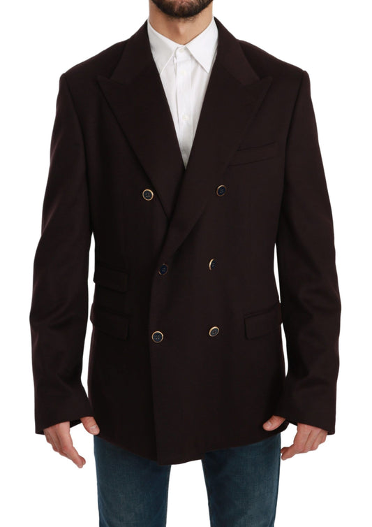 Elegante blazer de cachemir Taormina color burdeos