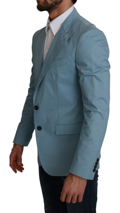 Blazer elegante con estampado de fantasía azul