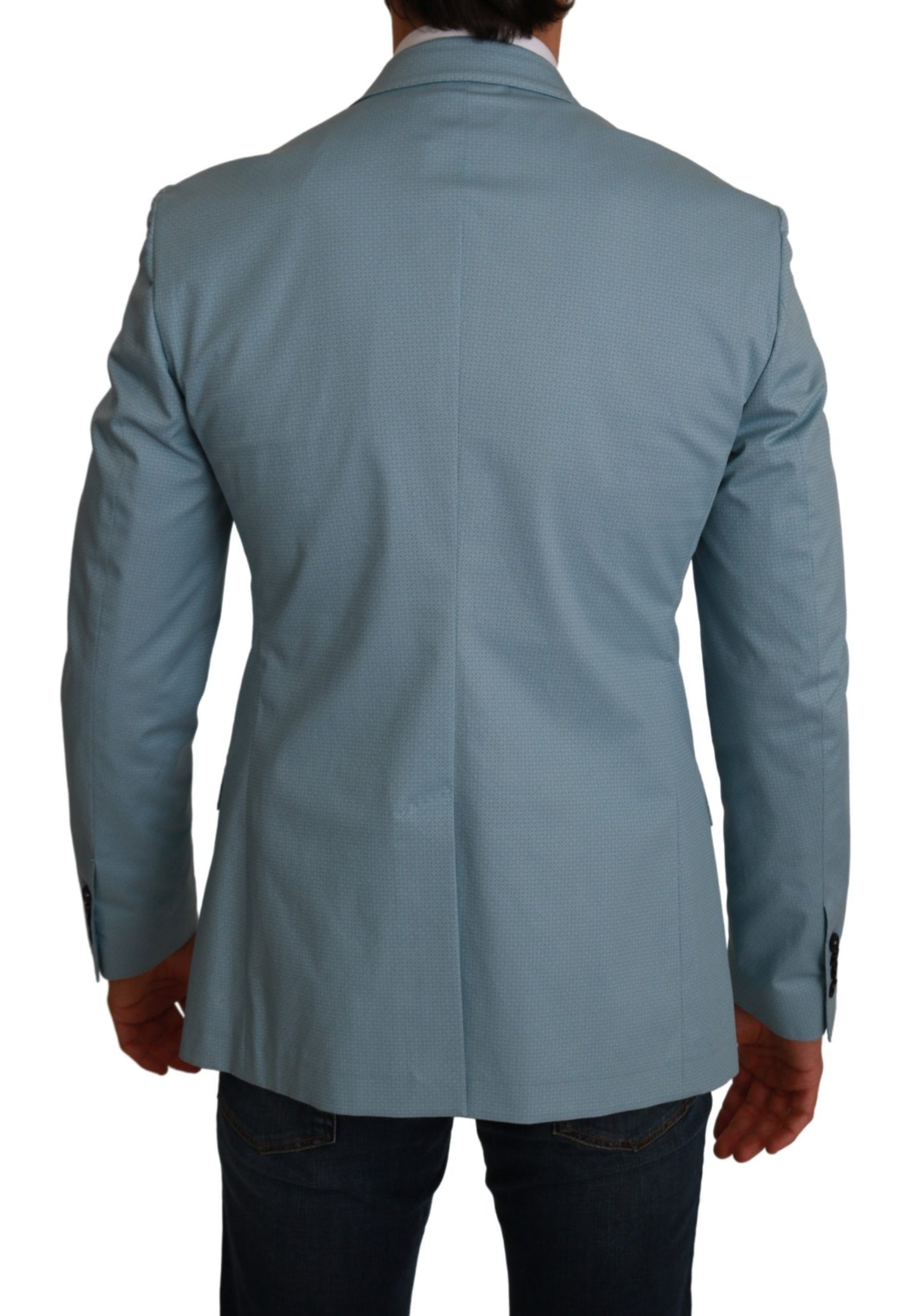 Blazer elegante con estampado de fantasía azul