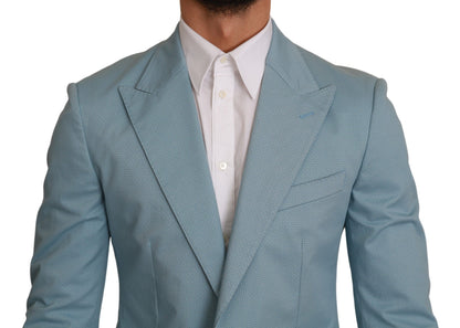 Blazer elegante con estampado de fantasía azul