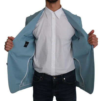 Blazer elegante con estampado de fantasía azul