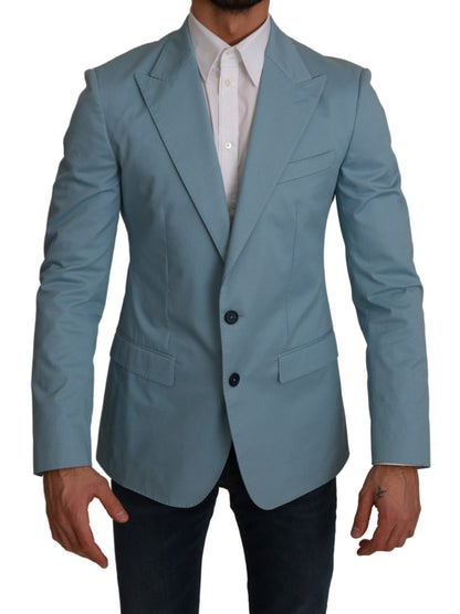 Blazer elegante con estampado de fantasía azul