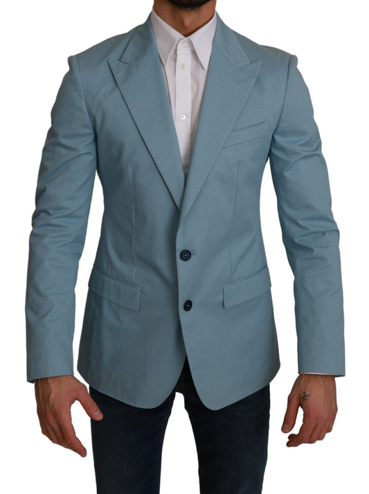 Blazer elegante con estampado de fantasía azul