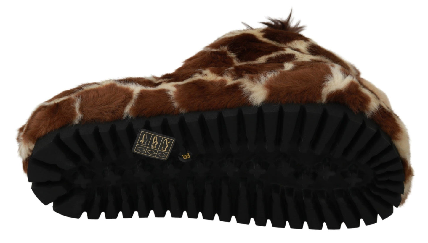 Sandalias elegantes con estampado de jirafa para una comodidad sofisticada