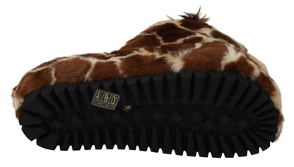Sandalias elegantes con estampado de jirafa para una comodidad sofisticada