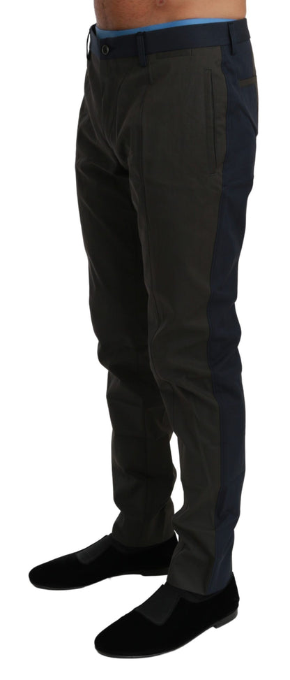 Pantalones casuales elegantes de rayas de corte entallado