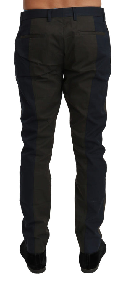 Pantalones casuales elegantes de rayas de corte entallado