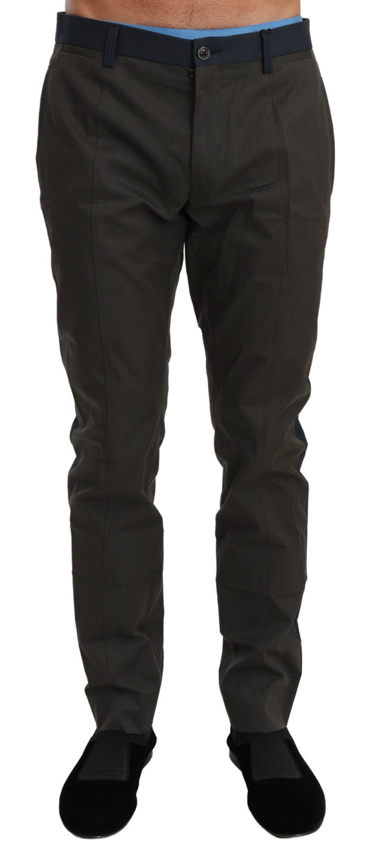 Pantalones casuales elegantes de rayas de corte entallado