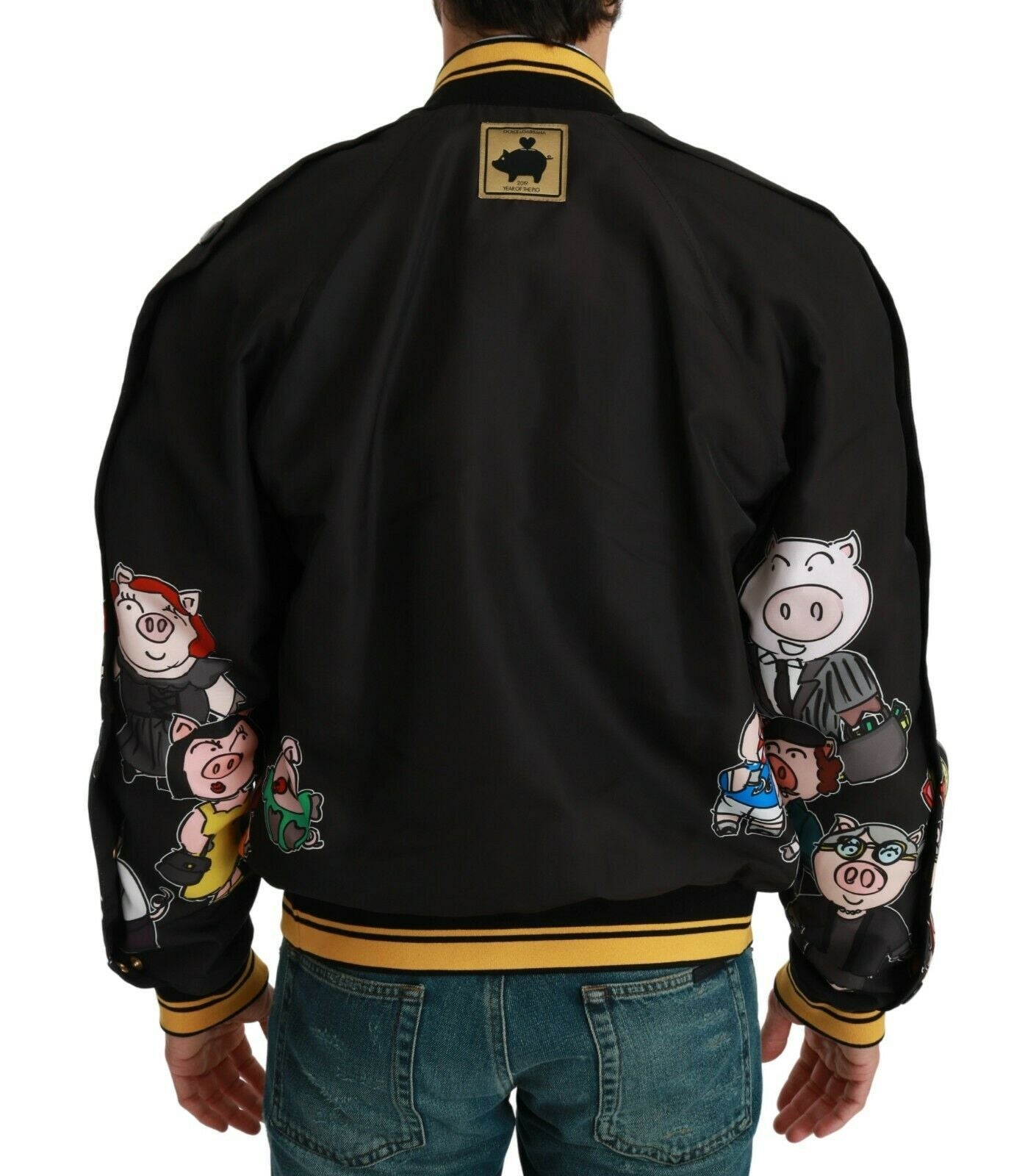 Chaqueta estilo bomber con motivos multicolores
