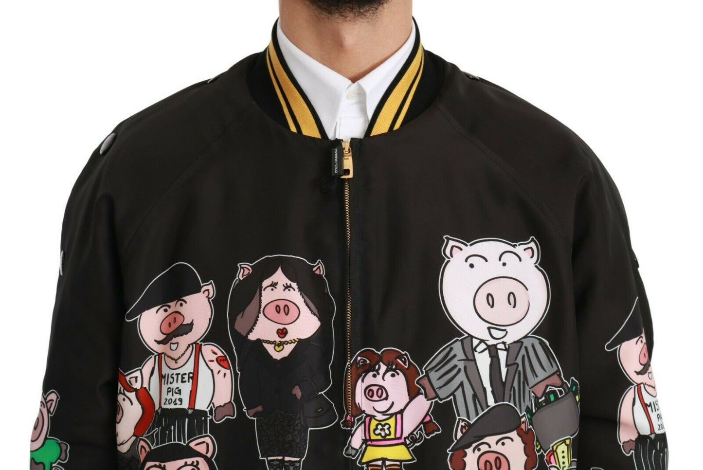 Chaqueta estilo bomber con motivos multicolores
